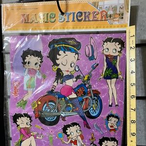 ❤️BETTY BOOP REUSABLE CLING STICKERS, NO ADHESIVE